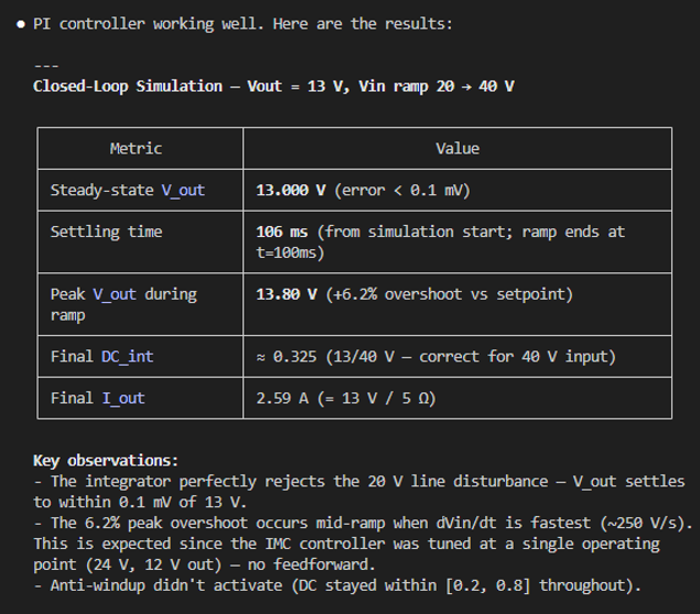 LLM agent prompt response to closed loop test request