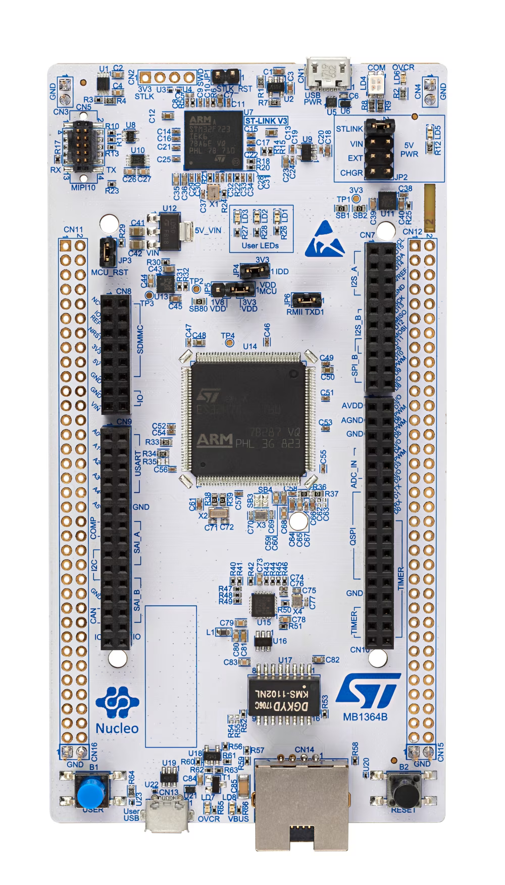 STMicroelectronics NUCLEO-H753ZI development board