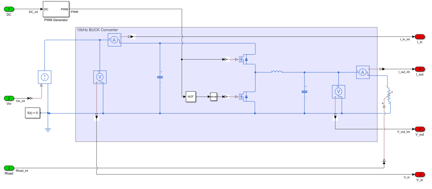 Buck DCDC converter Simulink model